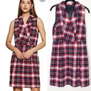 Tommy Hilfiger Cathryn Red White Blue Plaid Dress